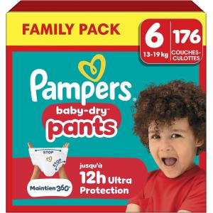 Image Couches-culottes Pampers Baby-Dry Pants Taille 6 Family Pack - Teal à 65,25€