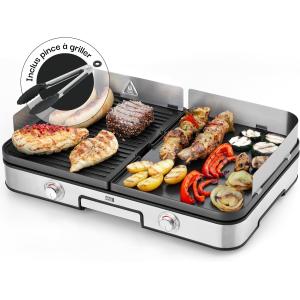 Image Plancha électrique LEBENLANG 2400W - Argent / Noir à 111€