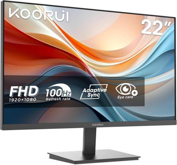 Image Ecran PC, FHD 22" KOORUI E2212F - Adaptive Sync HDMI 1.4, Eye Care
