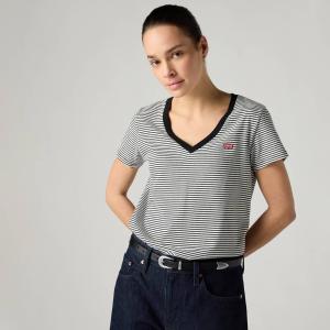 Image T-shirt Levi's Col V - Blanc, Noir ou Rayé à 13€
