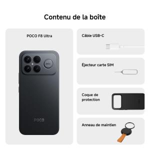 Image Smartphone XIAOMI POCO F8 Ultra - Bleu denim ou Noir à 579€