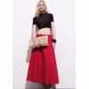 Image Pantalon évasé Femme en coton - Rouge à 16,99€