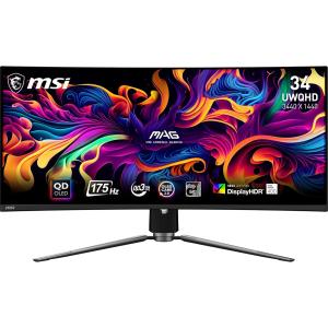 Image Écran PC Incurvé 34" 4K MSI MAG 341CQPA QD-OLED - 0.03ms, 175Hz - Noir à 599,99€