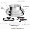 Image Batterie de cuisine Tefal Ingenio Comfort Max - Acier Inoxydable à 64,99€