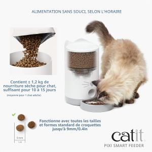 Image Distributeur automatique Catit Pixi Smart Feeder - Blanc/jardin opulent à 60,14€