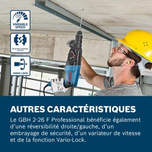 Image Perforateur Bosch Professional GBH 2-26 F - Bleu/Noir à 149,99€