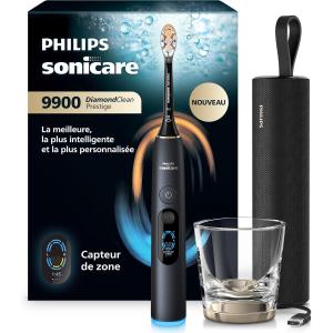 Image Brosse à dents électrique PHILIPS Sonicare DiamondClean 9900 Prestige HX9813/92 - Noir Quartz à 329,99€