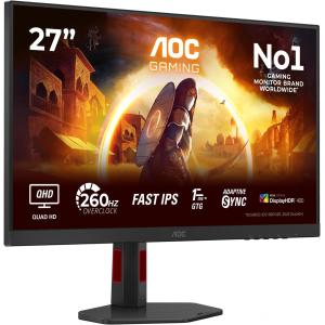 Image Moniteur PC gaming 27" 2K AOC Q27G4ZRAD - 1ms, 260Hz - Noir à 179€