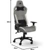 Image Fauteuil gaming Corsair T3 RUSH - Gris & Blanc à 269,90€