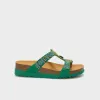 Image Sandales Scholl New Bogotà Wedge - Fuchsia / Argenté ou Émeraude / Bleu à 39 €