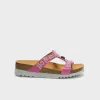 Image Sandales Scholl New Bogotà Wedge - Fuchsia / Argenté ou Émeraude / Bleu à 39 €