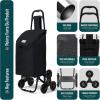 Image Chariot de courses VOUNOT 6 roues - Noir Oxford ou Gris à 26,99€