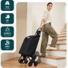 Image Chariot de courses VOUNOT 6 roues - Noir Oxford ou Gris à 26,99€