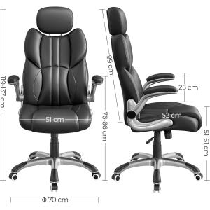 Image Chaise de bureau SONGMICS OBG65BK - Encre Noire à 89,99€
