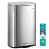 Image Poubelle de cuisine SONGMICS LTB050E01 - Argent à 68,63€