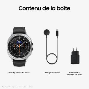 Image Montre connectée Samsung Galaxy Watch8 Classic - 64Go - Noir + Chargeur 25W  à 299,99€