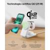 Image Chargeur Belkin UltraCharge 3-en-1 avec Qi2 25W - Blanc ou Noir à 74,99€