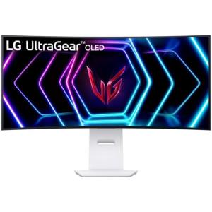 Image Écran PC gaming Incurvé 39" 4K LG UltraGear 39GS95QE-W - 0.03ms, 240Hz - Blanc à 699,99€