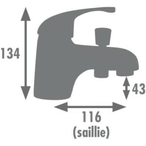Image Mitigeur bain-douche Rousseau Cardiff - Chromé à 48,12€