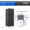 Image Réfrigérateur CHiQ CTM130LGE - Noir à 234,99€