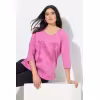 Image T-shirt Ulla Popken Nice - Fuchsia foncé à 28,79€