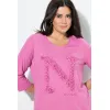 Image T-shirt Ulla Popken Nice - Fuchsia foncé à 28,79€