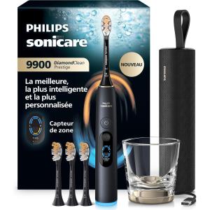 Image Brosse à dents électrique Philips Sonicare DiamondClean 9900 Prestige - Noir Quartz à 319,99€
