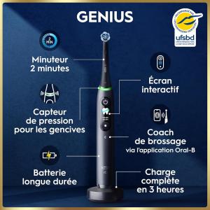 Image Brosses à dents électriques Oral-B iO 9 Duo - Noir, Rose à 289,99€