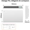 Image Radiateur électrique CIARRA CBHT10E - Blanc à 85,99€