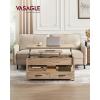 Image Table basse relevable VASAGLE LCT254L01 - Marron camel à 115,46€