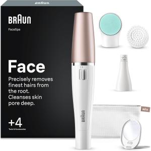 Image Épilateur électrique visage Braun FaceSpa 851V - Blanc et bronze à 59,99€