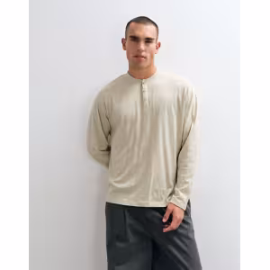 Image T-shirt Reclaimed Vintage Henley - Pierre à 24,99 €