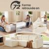 Image Canapé d’angle modulable VASAGLE LCS183WD01 - Blanc crème à 319,76€