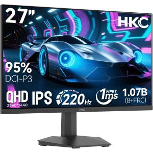 Image Écran PC gaming 27" QHD 2k HKC G27H2DPro - 1ms, jusqu'à 220Hz - Noir à 108,79€