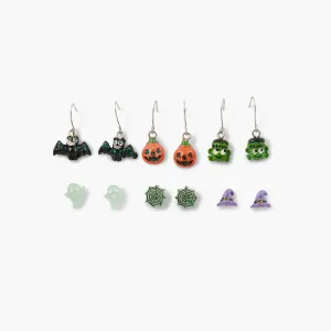 Image Set de boucles d'oreilles Halloween multicolore - 6 paires à 6,90€