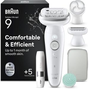 Image Épilateur électrique Braun Silk-épil 9 SkinSpa 9-381 - Argent à 149,99€