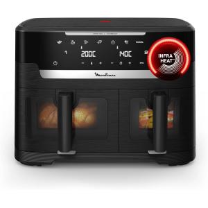 Image Friteuse sans huile Moulinex Ever Fry XXL Dual EZ9488F0 - Noir à 189,99€