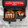 Image Friteuse sans huile Moulinex Ever Fry XXL Dual EZ9488F0 - Noir à 189,99€