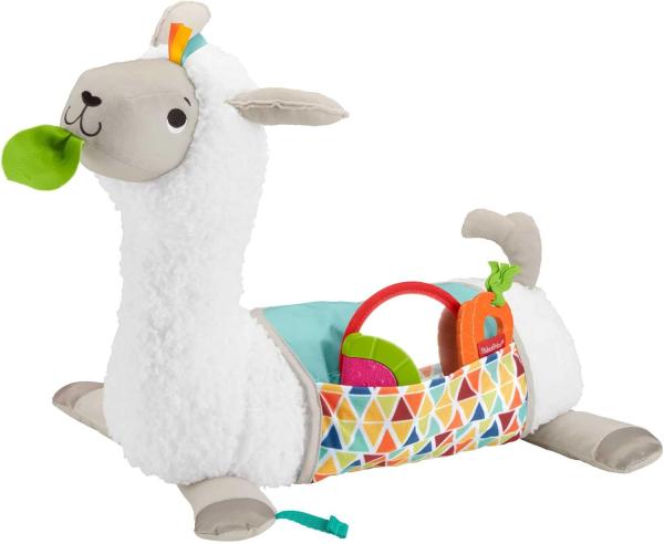 Image Mon Coussin d'éveil Lama en peluche Fisher-Price GLK39 Avec 3 jouets amovibles