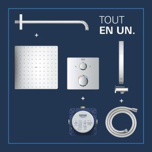 Image Ensemble de Douche Encastré GROHE 34881000 Precision Thermostatique