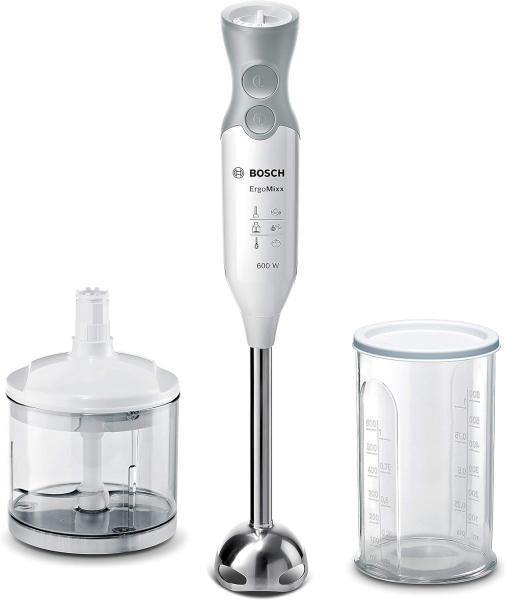 Image Mixeur Plongeant Bosch MSM66120 Electroménager ErgoMixx - 600W - Banc/Gris
