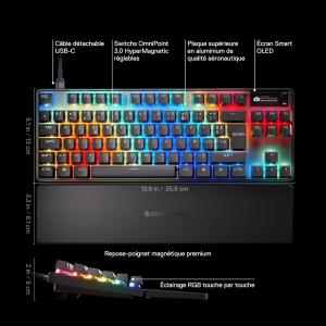 Image Clavier Gamer HyperMagnetic SteelSeries Apex Pro TKL Gen 3 OmniPoint 3.0