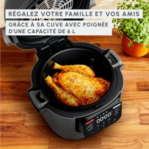 Image Multicuiseur et air fryer Moulinex YY5553FB Multicook Fry + Spatule - 6 L, Gris