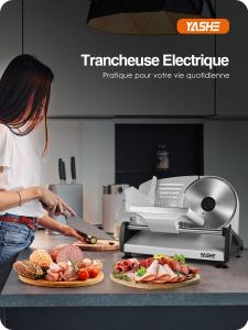 Image Trancheuse Jambon Électrique YASHE SL-518 Inox - 250W