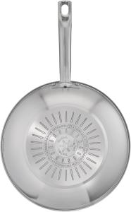 Image Poêle Wok 28cm Tefal E4921925 Virtuoso - Acier inoxydable Sans Revêtements