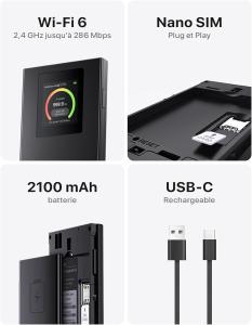 Image Routeur Mobile 4G WiFi 6 Tenda MF6 Plug et Play - Nano SIM