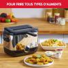 Image Friteuse à huile Moulinex AF220010 Minifrito -1 L d'huile, 600 g de frites - Noir/Argenté