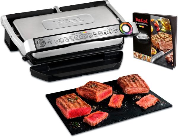 Image Gril Programmable Tefal GC722D16 OptiGrill+ XL intelligent - 2000W - Noir/Argent