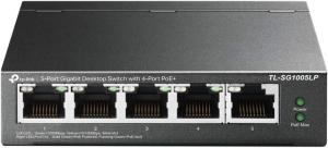 Image Switch TP-Link TL-SG1005LP -  4 Ports PoE+ 30W 802.3af/at - Boitier Métal