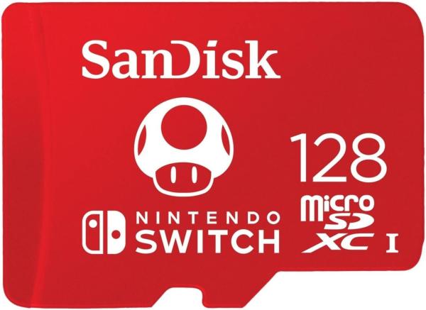 Image Carte MicroSDXC 128Go SanDisk USH-I Class 10, U3 - Pour les consoles Nintendo Switch